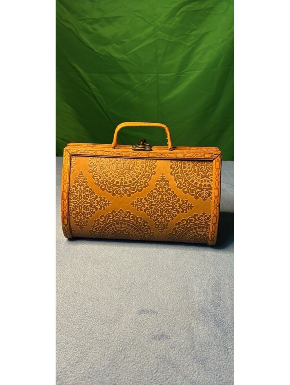 Vintage Boho Box Bag Purse, Wood & willow handbag, box bag 9 In X 6 In